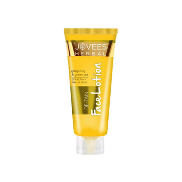 Jovees Herbal De-Tan Lotion SPF 40 PA++ For Hydrated and Glowing skin | Lightweight UVA/UVB Protection | Prevents Tanning and Pigmentation | All Skin Type 60ml